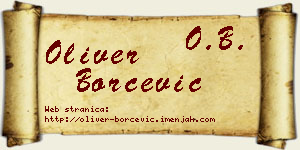 Oliver Borčević vizit kartica